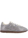 Autry Suede Sneakers With Metallic Finish And Flat Sole