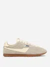 Autry 'windspin Low' Beige Sneaker With Logo On The Side And On The Heel In Suede Man In Neutral