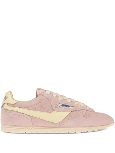 Autry Windspin Suede Sneakers In Gold