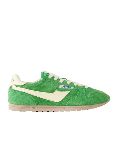 Autry Windspin Suede Sneakers In Green