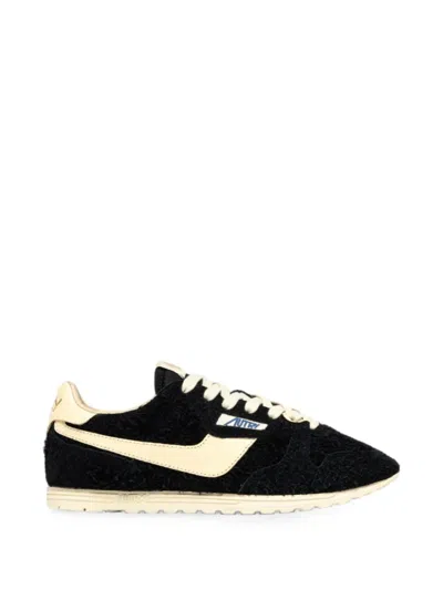 Autry Cotton-laced Sneakers With Jacquard Detail In Multi