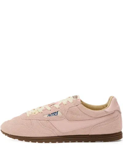 Autry Windspin Suede Sneakers In Pink