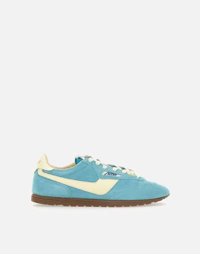 Autry Windspin Turquoise Cream Sneakers