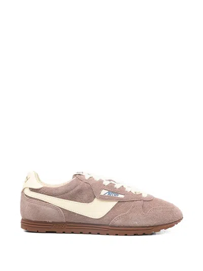 Autry Windswept Low Suede Sneakers In Pink