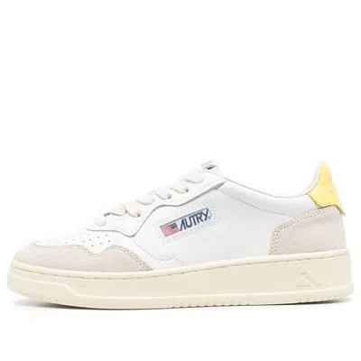 Autry (wmns)  Medalist Low Leather And Suede 'white Beige Yellow'