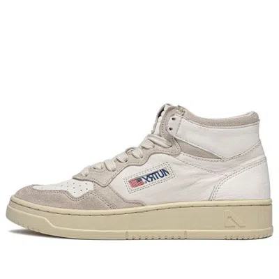 Autry (wmns)  Medalist Mid Leather And Suede 'white'