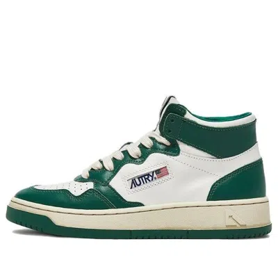 Autry (wmns)  Medalist Mid Leather Sneakers Two-toned 'white Green'