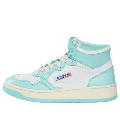 Autry (wmns)  Medalist Mid Leather Sneakers Two-toned 'white Light Teal'