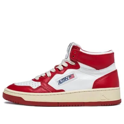 Autry (wmns)  Medalist Mid Leather Sneakers Two-toned 'white Red'