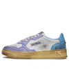 Autry (wmns)  Medalist Super Vintage Low Leather Sneakers 'white Purple Blue'