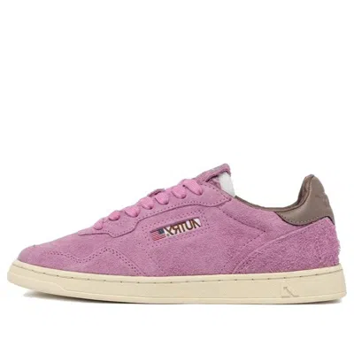 Autry (wmns)  New Flat Low Suede 'fuchsia And Slate'