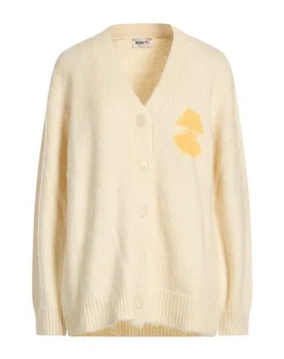 Autry Woman Cardigan Cream Size Xxl Wool, Nylon, Acrylic, Alpaca Wool, Polyester In Neutral