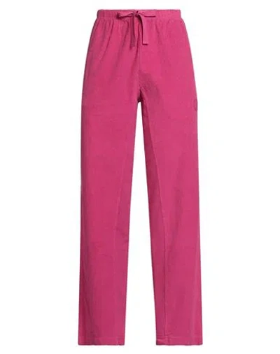 Autry Woman Pants Fuchsia Size L Cotton, Elastane In Pink