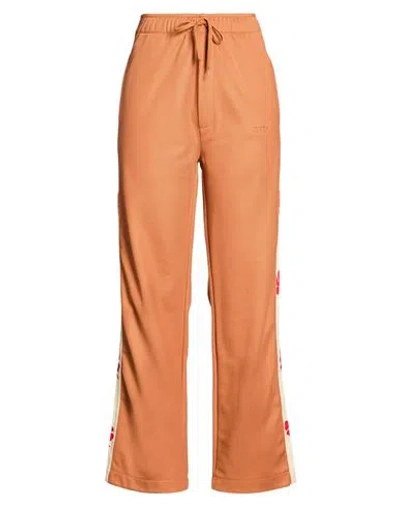 Autry Woman Pants Rust Size M Polyester, Cotton In Orange
