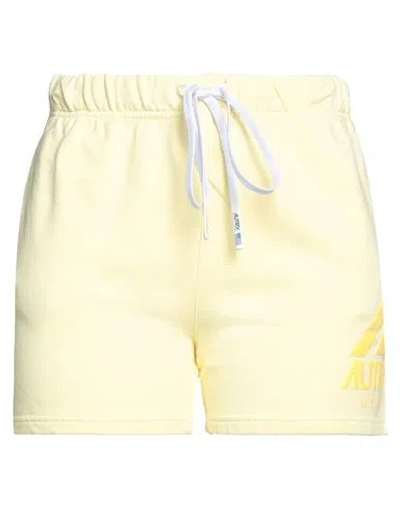 Autry Woman Shorts & Bermuda Shorts Pastel Yellow Size S Cotton