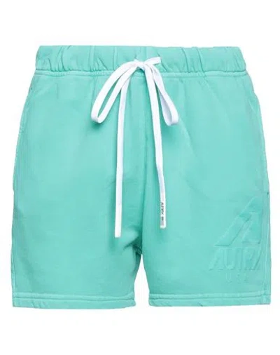 Autry Woman Shorts & Bermuda Shorts Turquoise Size S Cotton In Blue