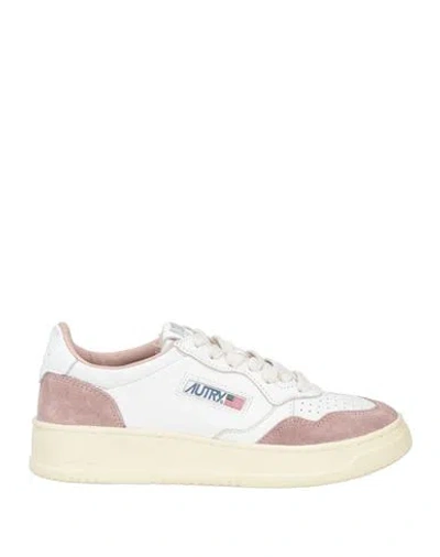 Autry Woman Sneakers Antique Rose Size 8 Goat Skin In Pink