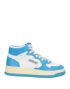 Autry Woman Sneakers Azure Size 8 Leather In Blue