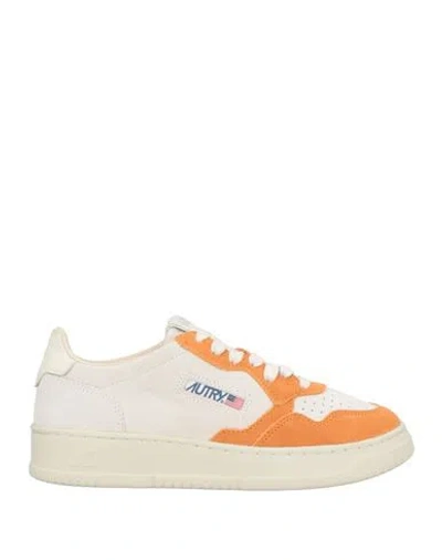 Autry Woman Sneakers Beige Size 7 Leather In Blue