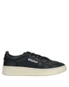 Autry Medalist Low Leather Sneakers Black In Black
