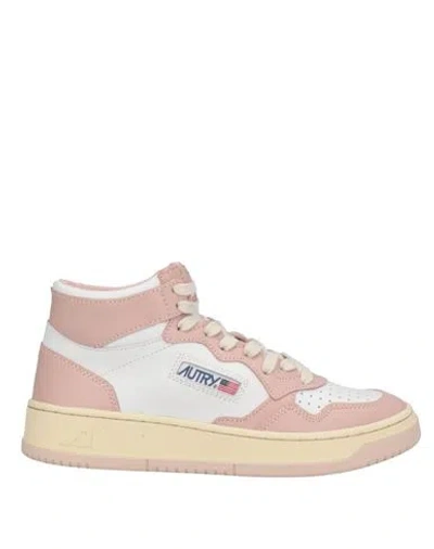 Autry Woman Sneakers Blush Size 6 Soft Leather In Pink