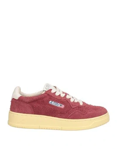 Autry Woman Sneakers Brick Size 7 Leather In Red
