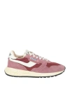 Autry Low Top Sneakers Contrasting Inserts In Burgundy