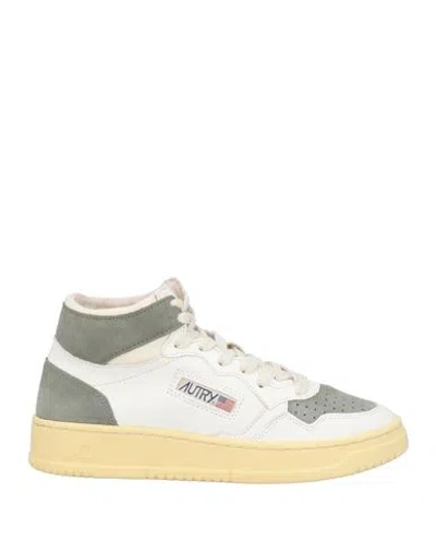 Autry Woman Sneakers Charcoal Size 7 Leather, Textile Fibers In Gray