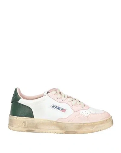 Autry Woman Sneakers Dark Green Size 8 Leather In Multi