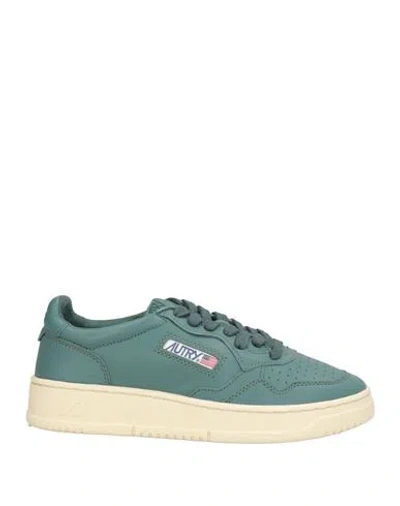 Autry Woman Sneakers Emerald Green Size 7 Goat Skin