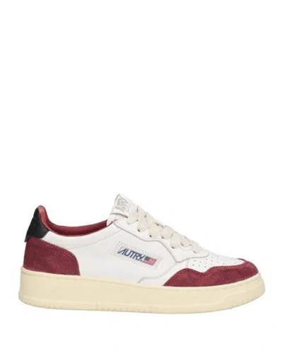 Autry Woman Sneakers Garnet Size 7 Leather In Red