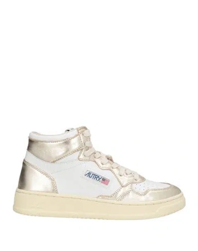 Autry Woman Sneakers Gold Size 7 Leather
