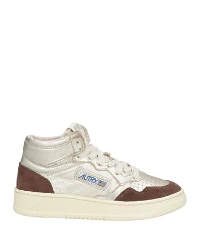 Autry Woman Sneakers Gold Size 7 Leather