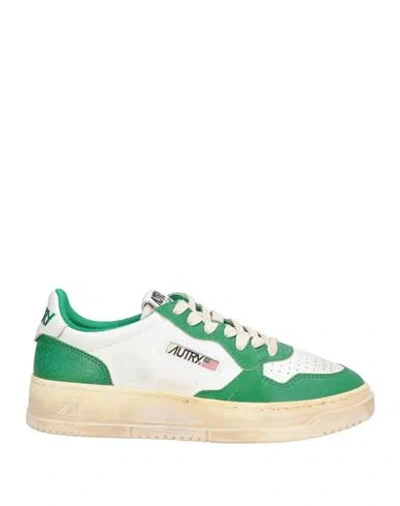 Autry Woman Sneakers Green Size 8 Leather