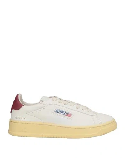 Autry Woman Sneakers Ivory Size 7 Goat Skin In Multi