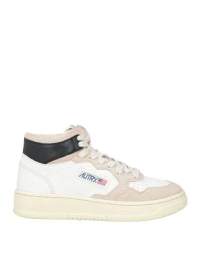 Autry Woman Sneakers Ivory Size 7 Goat Skin In Multi