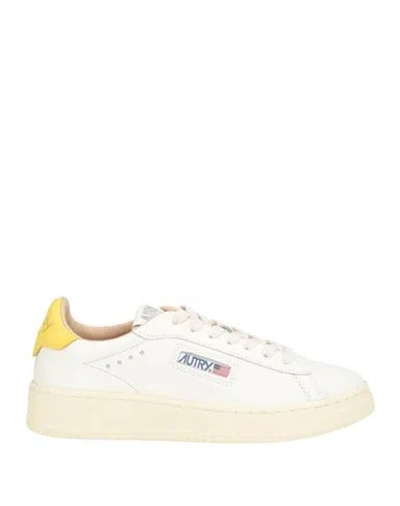 Autry Woman Sneakers Ivory Size 8 Leather In White