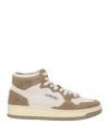 Autry Woman Sneakers Khaki Size 10 Leather In Beige