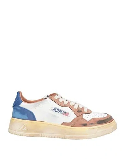 Autry Woman Sneakers Light Brown Size 10 Leather In Multi