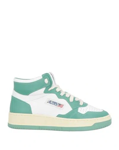 Autry Woman Sneakers Light Green Size 7 Leather