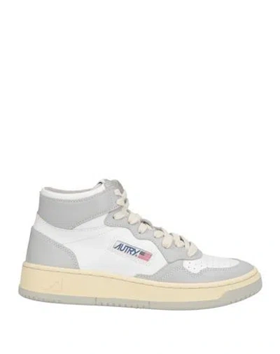 Autry Woman Sneakers Light Grey Size 10 Leather In Gray