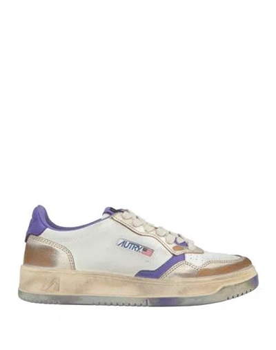 Autry Woman Sneakers Lilac Size 11 Leather In Multi