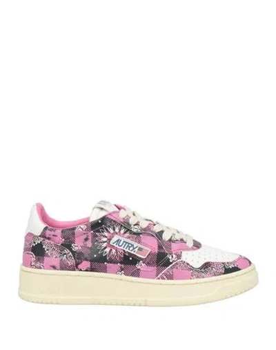 Autry Woman Sneakers Mauve Size 7 Goat Skin In Purple