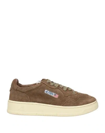 Autry Woman Sneakers Military Green Size 7 Goat Skin