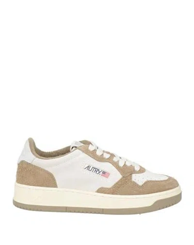 Autry Woman Sneakers Military Green Size 7 Leather In Brown