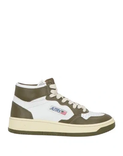Autry Woman Sneakers Military Green Size 7 Leather