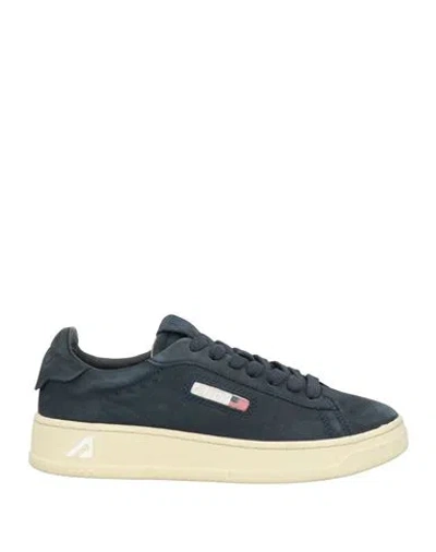 Autry Woman Sneakers Navy Size 7 Leather In Blue