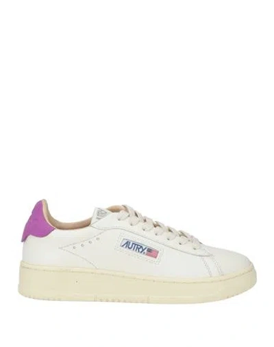 Autry Woman Sneakers Off White Size 5 Leather