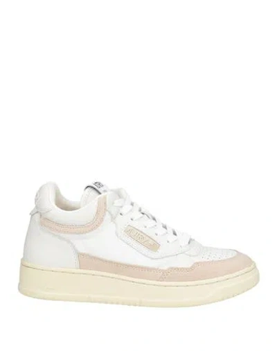 Autry Open Leather Sneakers In White