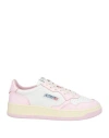 Autry Medalist Low Leather Sneakers In Pink